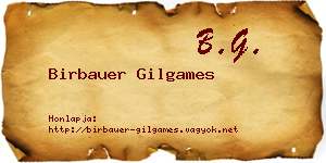 Birbauer Gilgames névjegykártya